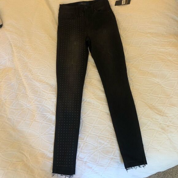 NWT - Hi Rise Stud Split Hem Skinny Jeans - Picture 4 of 4